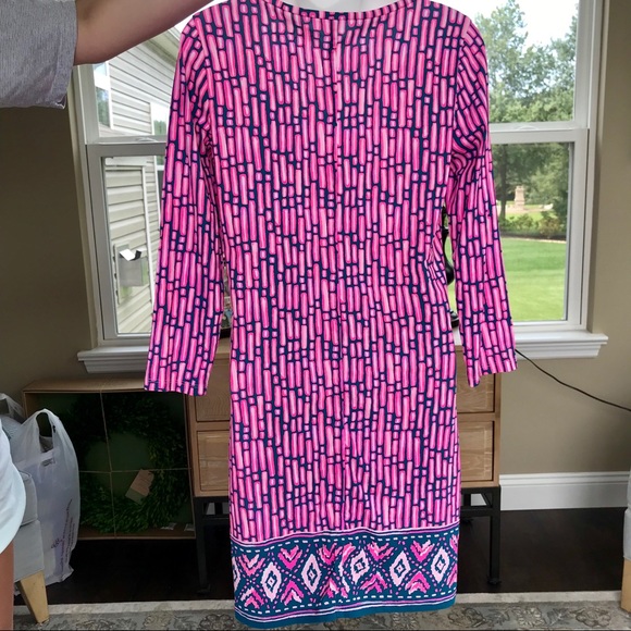 {Lilly Pulitzer}  NWOT Pink and Teal Dress - Picture 6 of 8